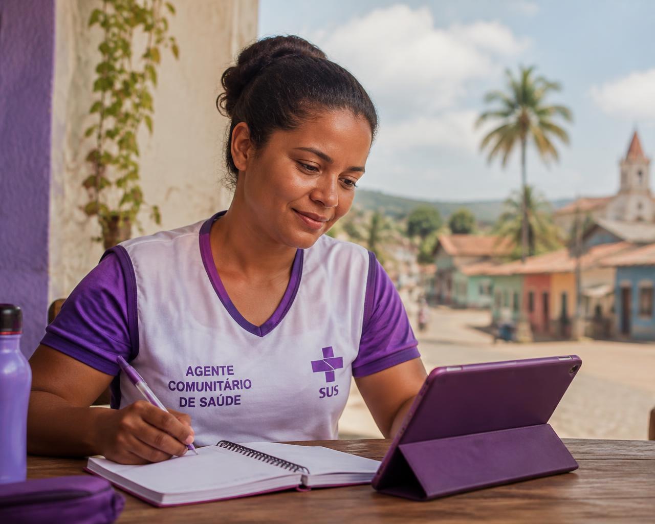 Estudante se preparando para o concurso de Agente Comunitário de Saúde